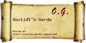 Osztián Gerda névjegykártya
